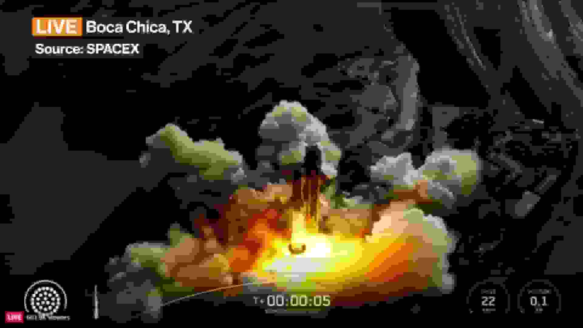 پرتاب استارشیپ اسپیس‌ایکس در آزمون کلیدی برای موشک ماه