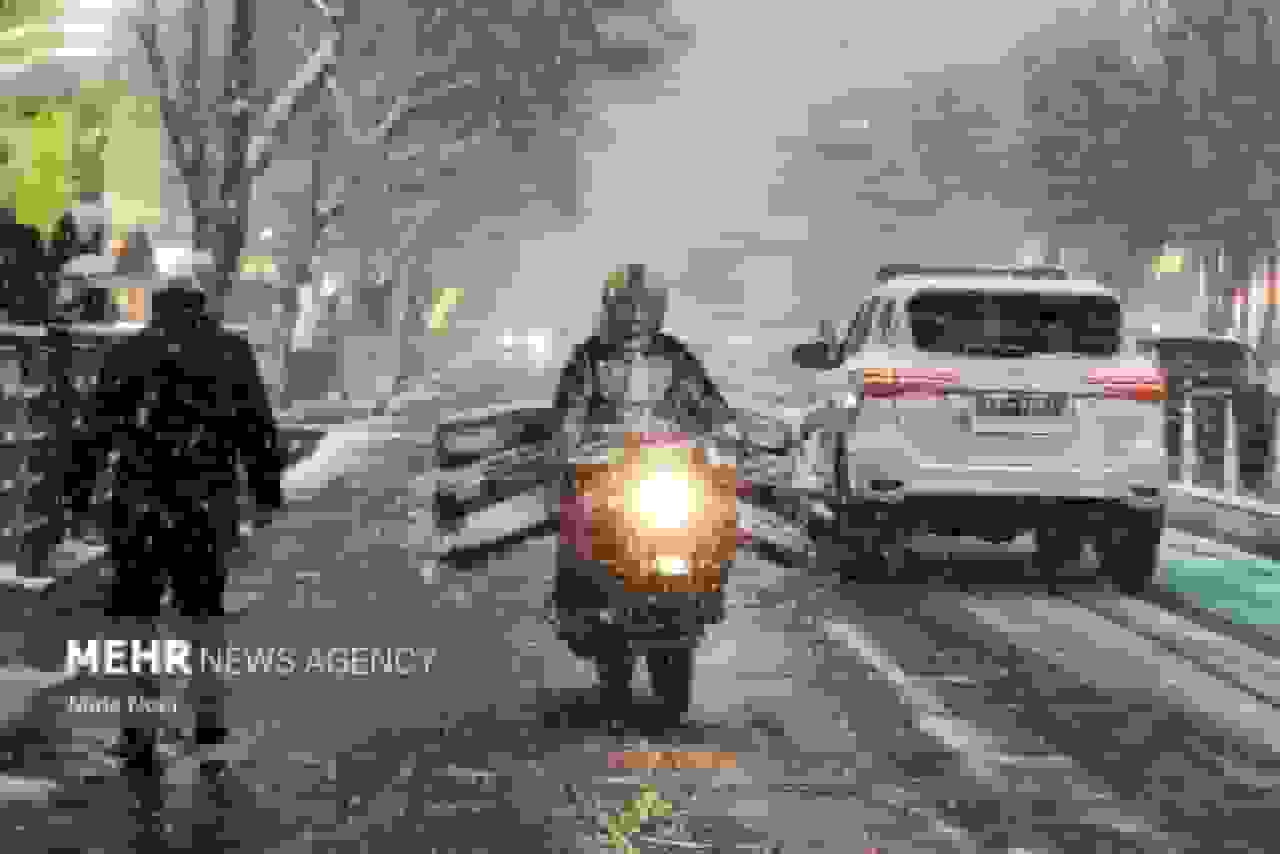 بارش برف در تبریز