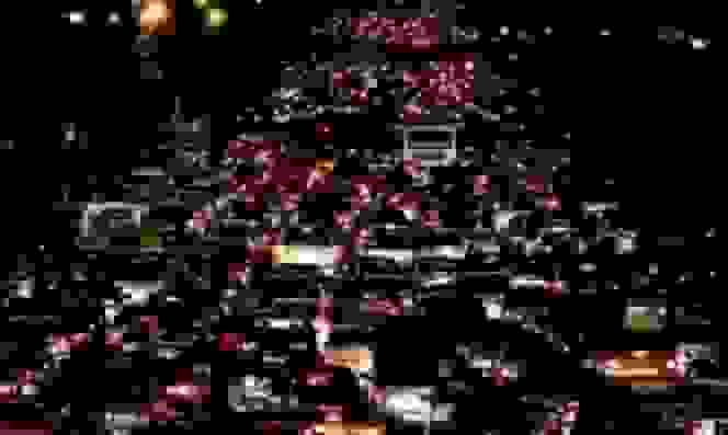 ترافیک سنگین شب یلدا در اتوبان چمران تهران