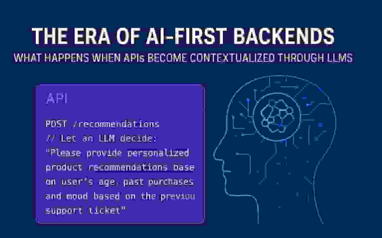 عصر بک‌اندهای مبتنی بر هوش مصنوعی: وقتی APIها از طریق مدل‌های زبانی بزرگ بافتی می‌شوند