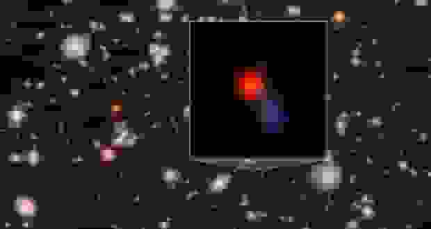 تلسکوپ جیمز وب سیاه‌چاله عظیم پنهان در کهکشان باستانی را کشف کرد