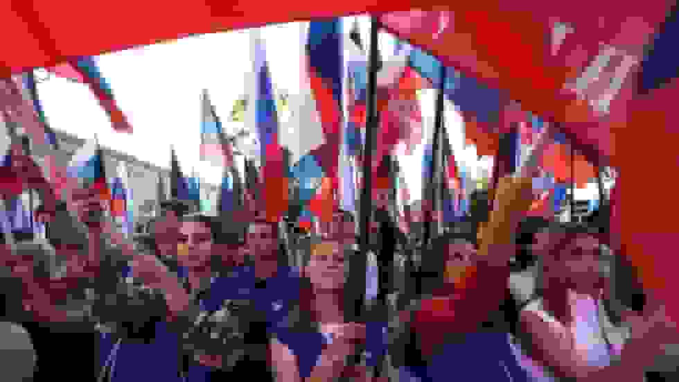 پوتین: روسیه از اتحاد مجدد با دونباس افتخار می‌کند