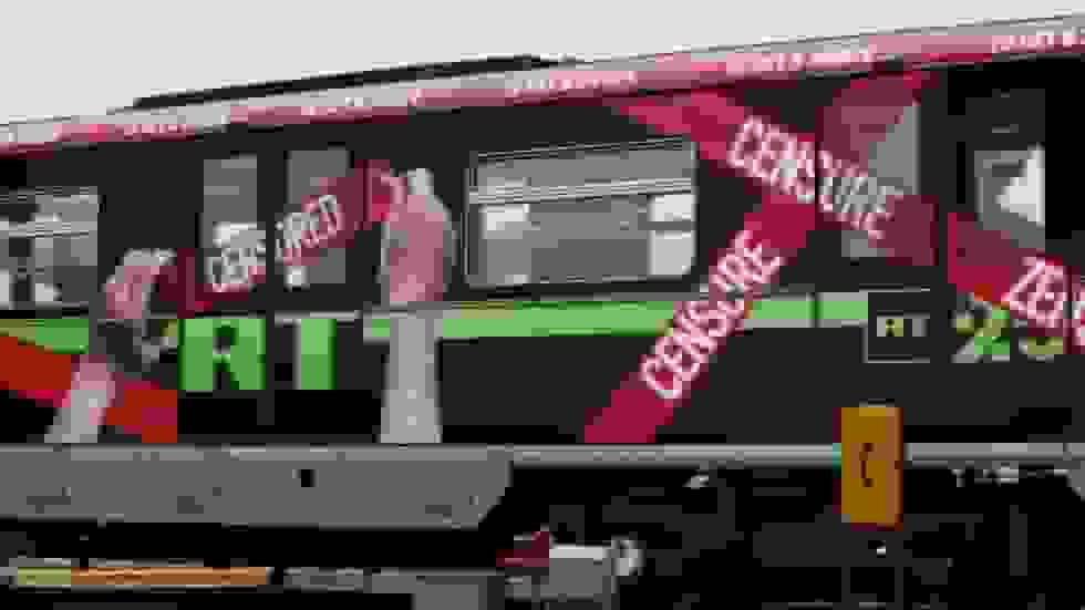 راه‌اندازی قطار تبلیغاتی آرتی در متروی مسکو