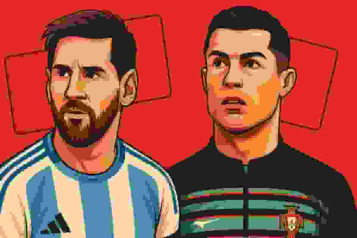 مقایسه کارت‌های قرمز و زرد کریستیانو رونالدو و لیونل مسی در دوران حرفه‌ای