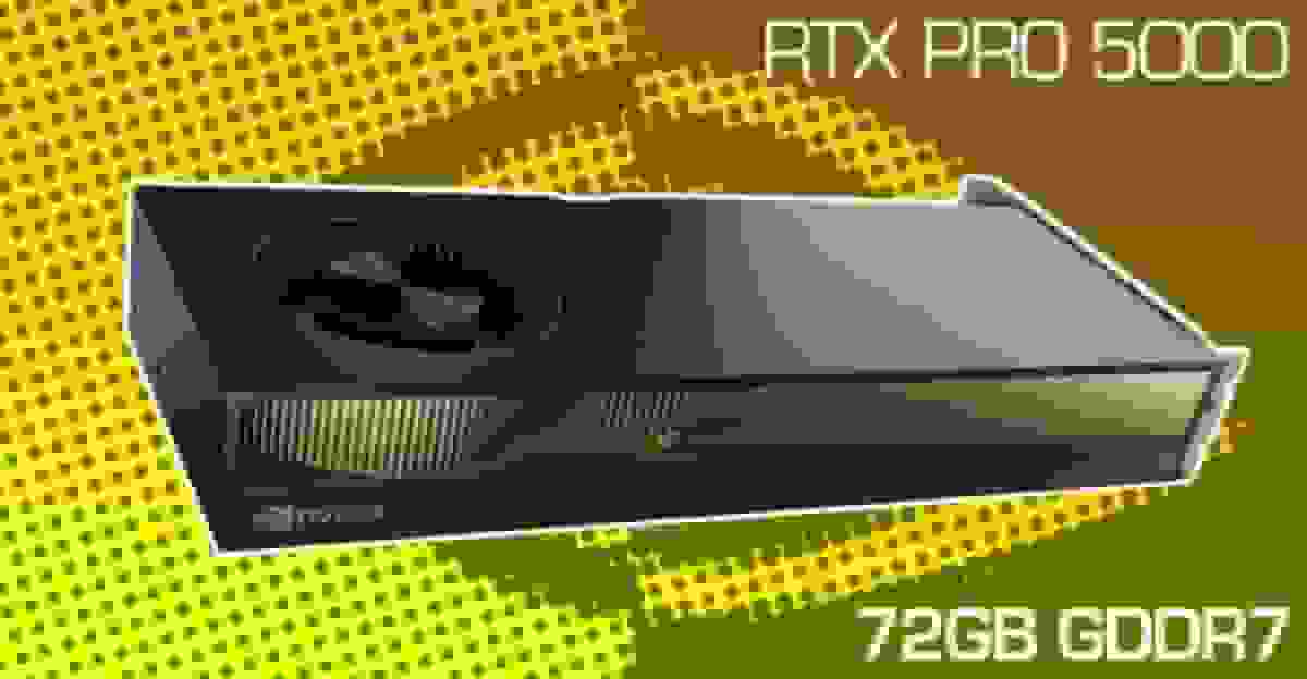 انویدیا کارت گرافیک RTX PRO 5000 Blackwell با ۷۲ گیگابایت حافظه ارائه کرد