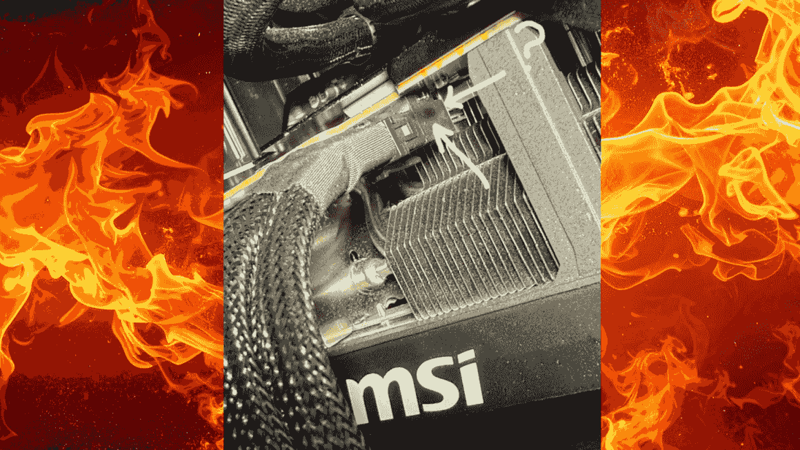 کانکتور کارت گرافیک RTX 5090 ذوب شد و به سوکت چسبید