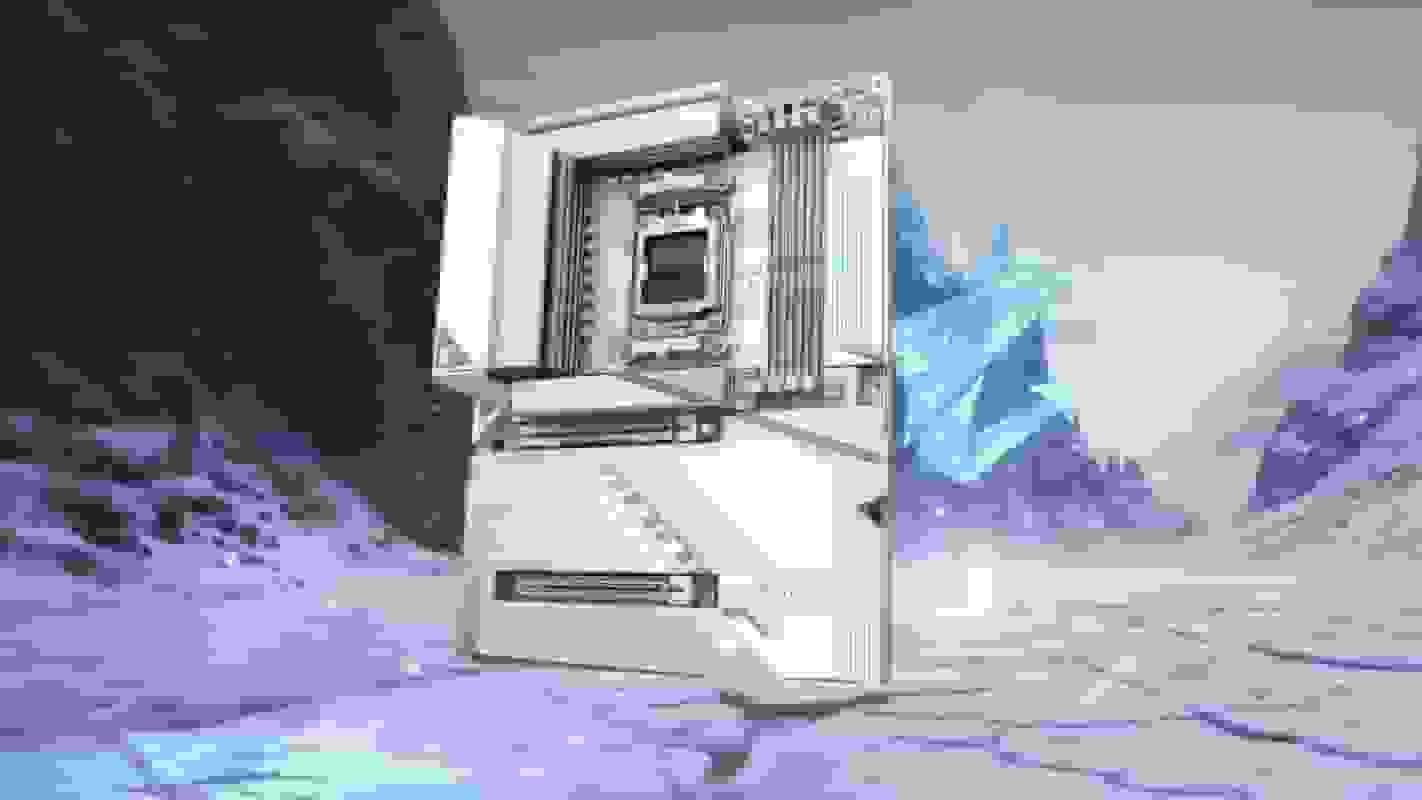 مادربرد X870 AORUS STEALTH ICE گیگابایت؛ طراحی سفید با کانکتور مخفی