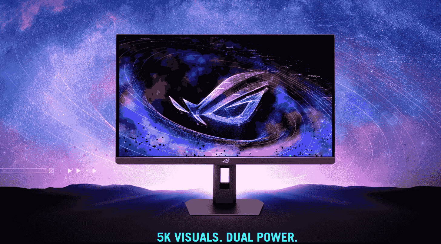ایل‌سوس اولین مانیتور دو حالته 5K 180Hz جهان را معرفی کرد: ROG Strix XG27JCG