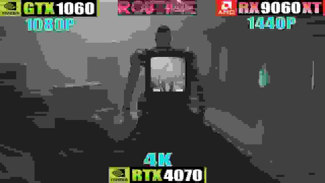 بررسی عملکرد بازی ROUTINE روی کارت‌های گرافیک GTX 1060، RX 9060 و RTX 4070
