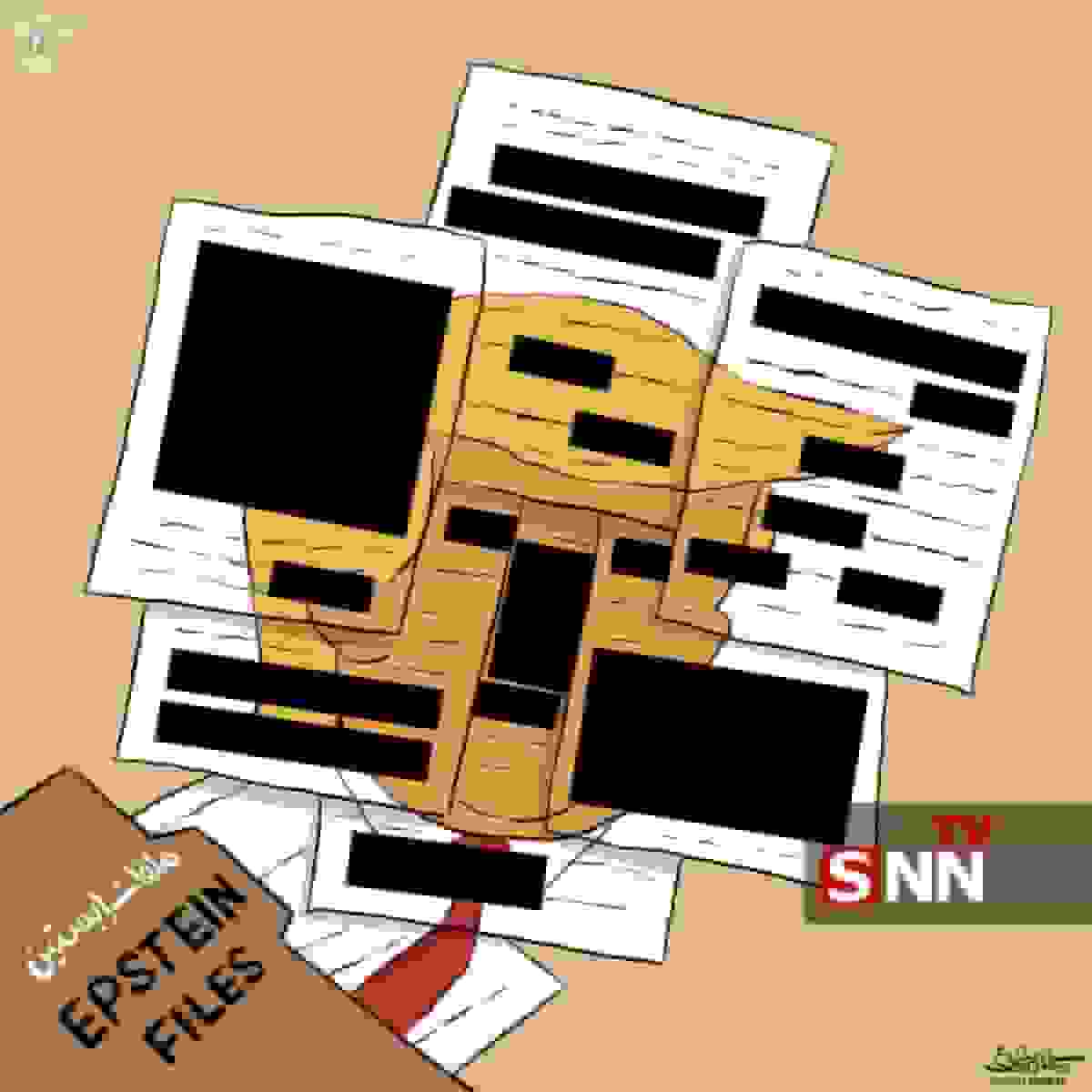 کاریکاتور ردپای روابط جنسی ترامپ در اسناد افشا شده آپستین