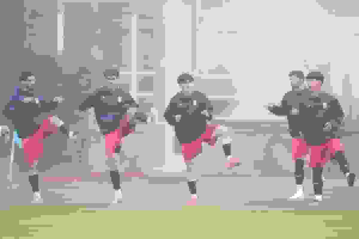 تمرین تیم ملی فوتبال جوانان زیر بارش شدید باران