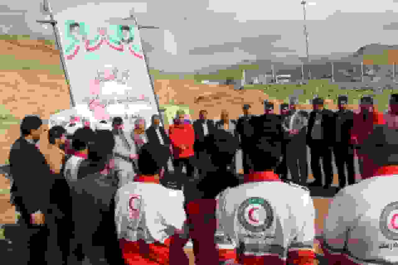 آیین کلنگ‌زنی پایگاه امداد و نجات شهدای خانمیرزا در سه‌راه گوشکی