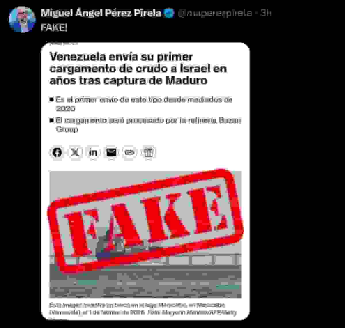 تکذیب ادعای بلومبرگ توسط وزیر ارتباطات ونزوئلا درباره صادرات نفت به اسرائیل