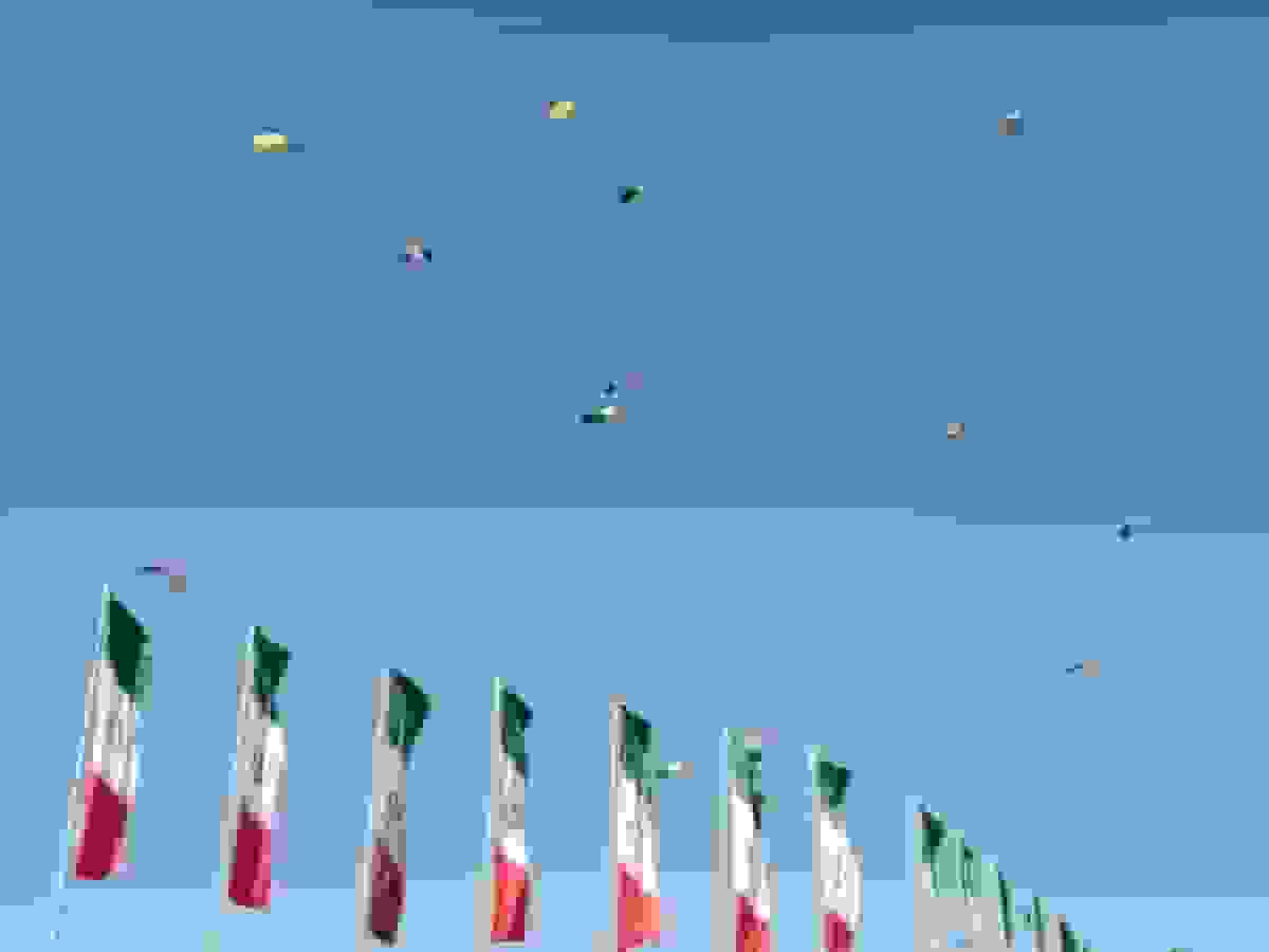 پرواز چتربازها بر فراز برج آزادی در چهل و هفتمین سالروز پیروزی انقلاب اسلامی