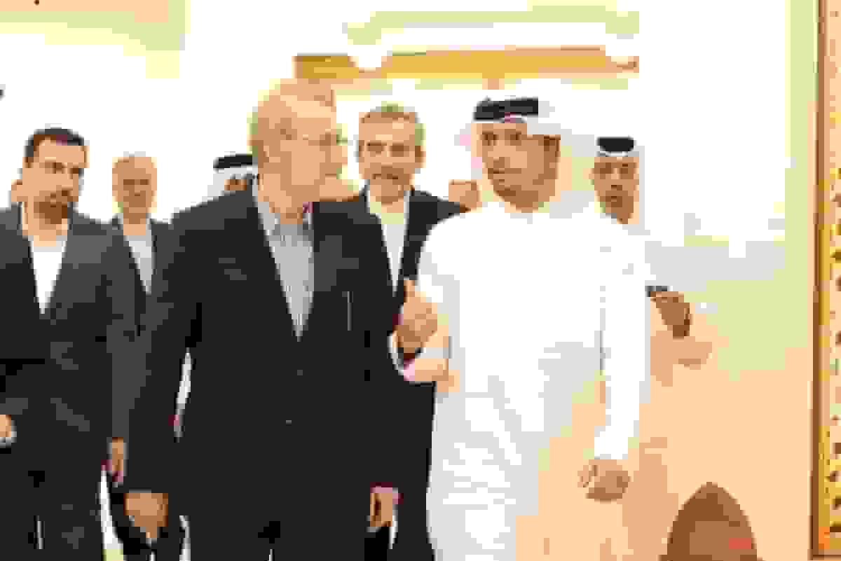 دیدار دبیر شورای عالی امنیت ملی ایران با وزیر خارجه قطر