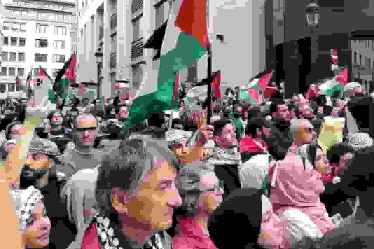 تجمع در بروکسل در اعتراض به تجاوز رژیم صهیونیستی به ناوگان صمود