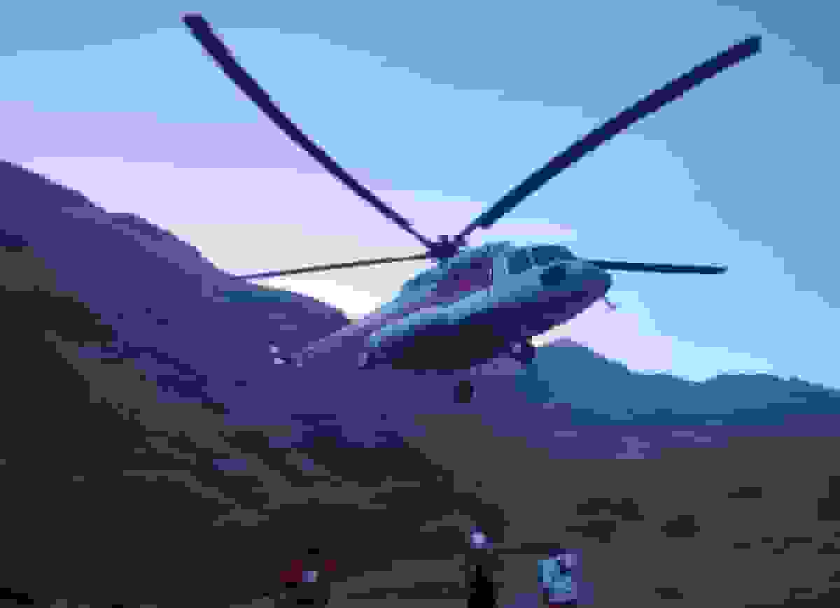 سقوط بالگرد هلال احمر در اشترانکوه هنگام عملیات نجات کوهنورد