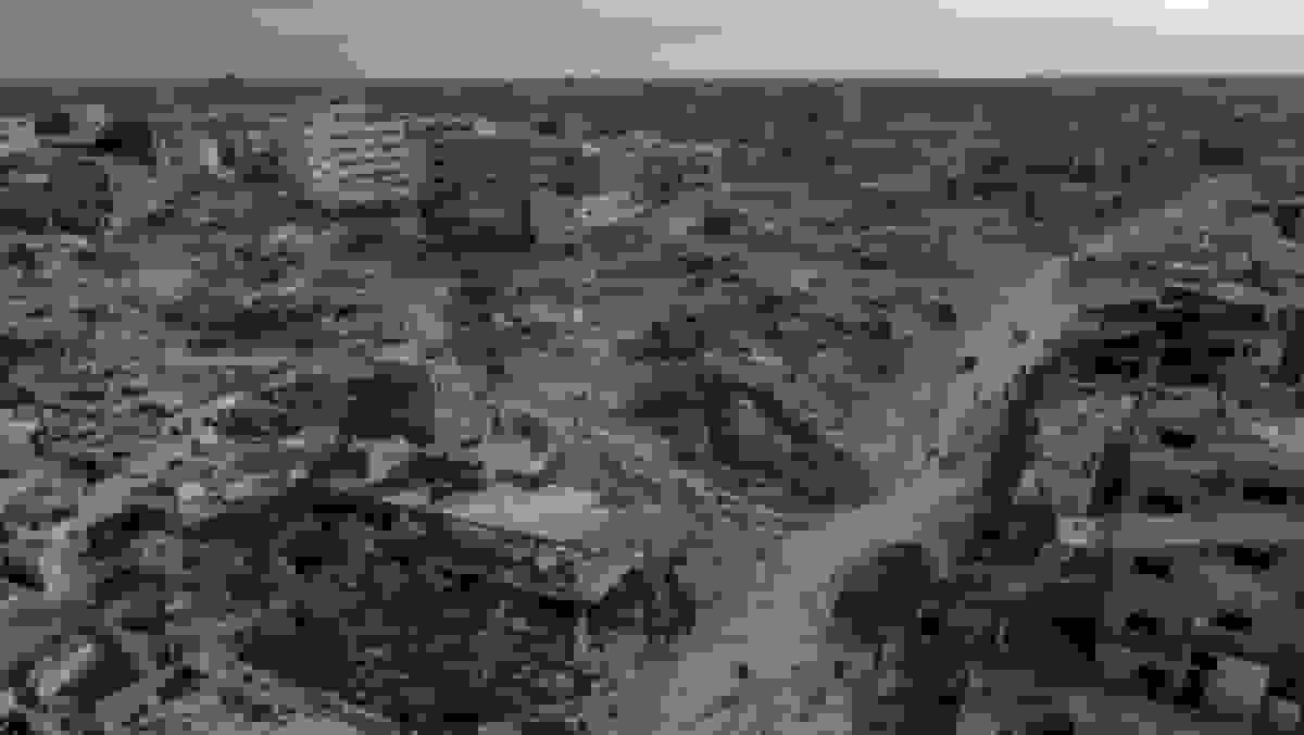 کشف پیکر مرد معلول فلسطینی توسط تیم‌های دفاع شهری در غزه