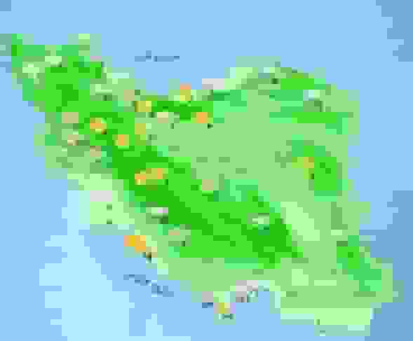 بارش‌های پراکنده در برخی نقاط کشور
