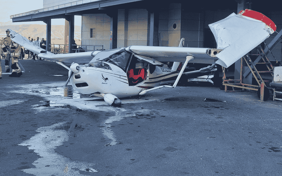 حادثه هواپیمای آموزشی در فرودگاه تبریز؛ خروج از کنترل در باند