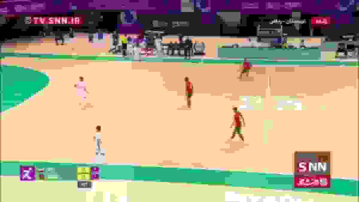 گل اول تیم فوتسال ایران به مراکش توسط مهدی کریمی