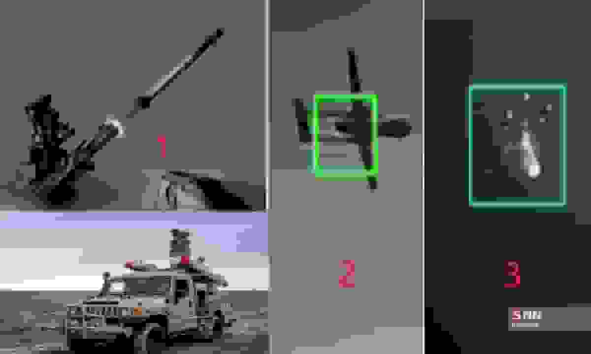 اجرای آتش و انهدام سامانه مجید ایران علیه پهپاد اسراییلی ایتان