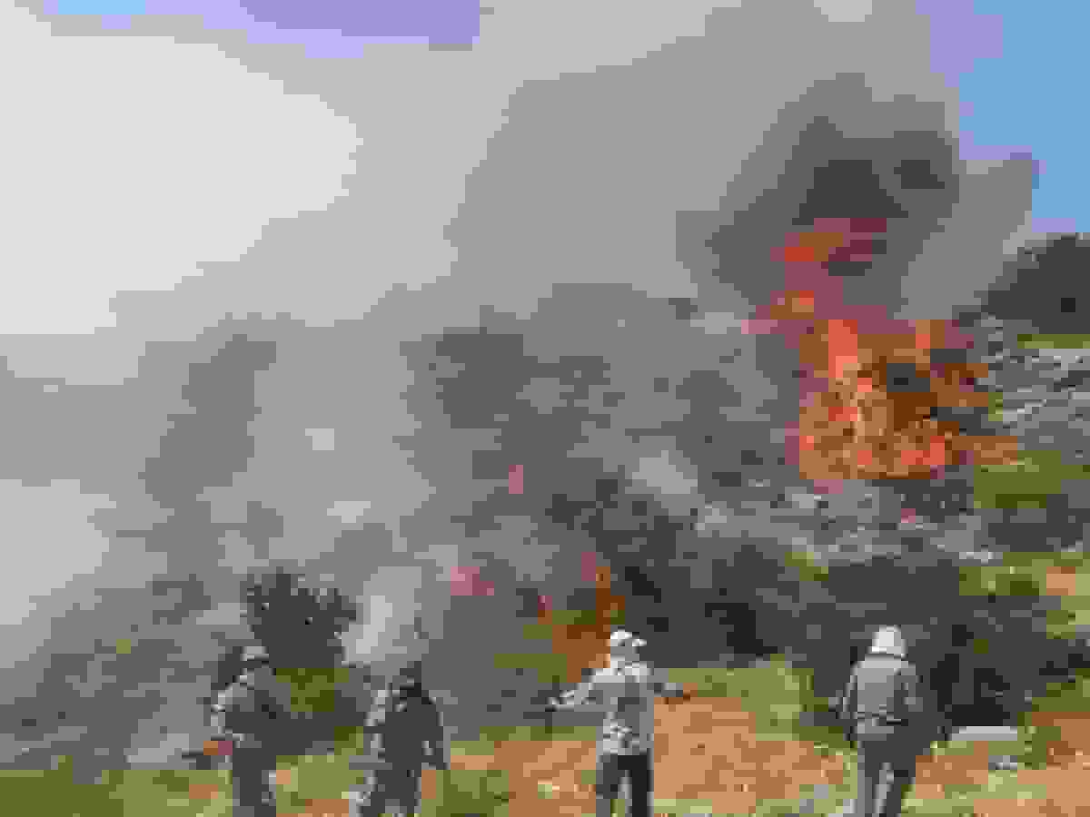 آتش‌سوزی جنگلی الیت چالوس در حال مهار شدن