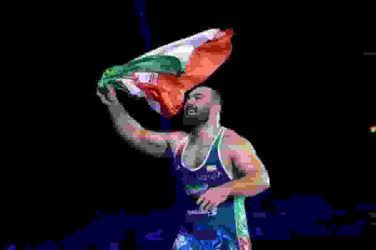 کشتی فینال امیرحسین زارع و کسب مدال طلا در بازی‌های کشورهای اسلامی