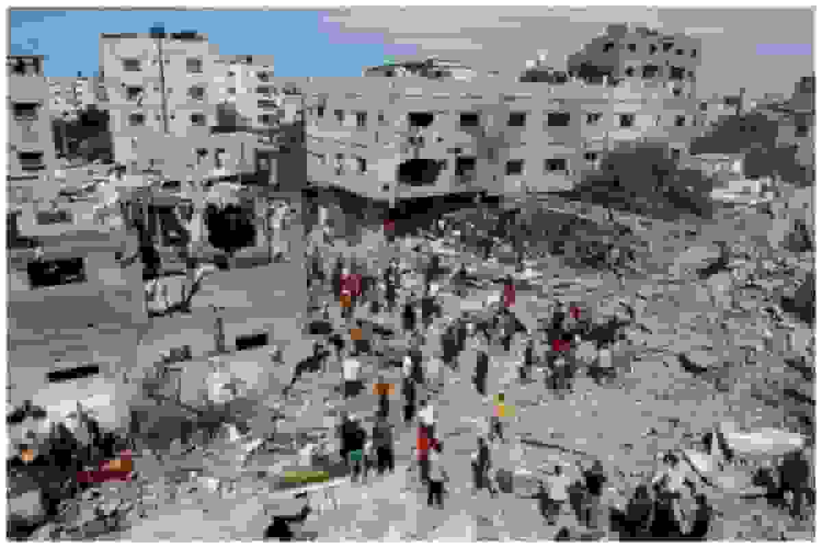 تصویری از آثار حمله صهیونیستی در محوطه بیمارستان الشفاء غزه