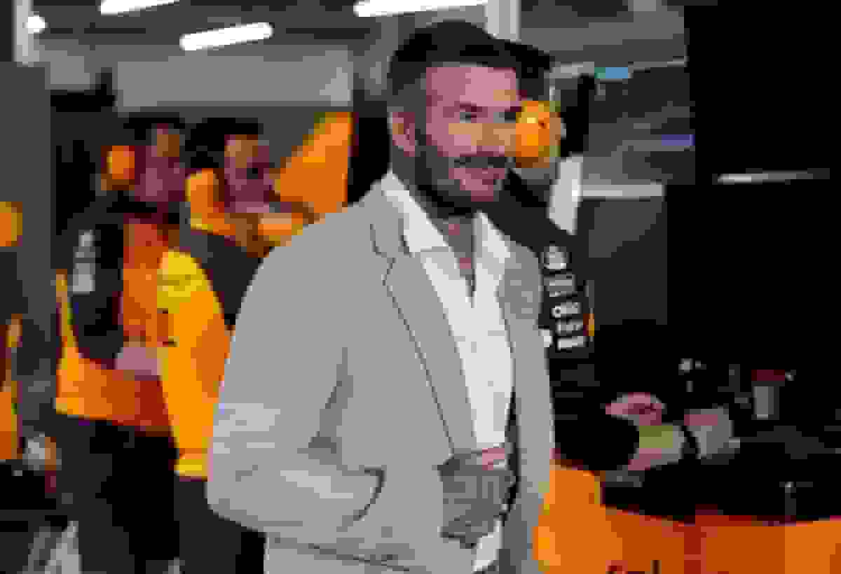 حضور دیوید بکام در حاشیه مسابقات فرمول یک قطر