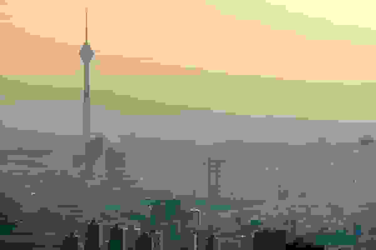 شاخص آلودگی هوای تهران در شرایط نارنجی