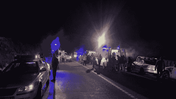 واژگونی اتوبوبوس در محور سرچم-اردبیل با ۲۳ مصدوم