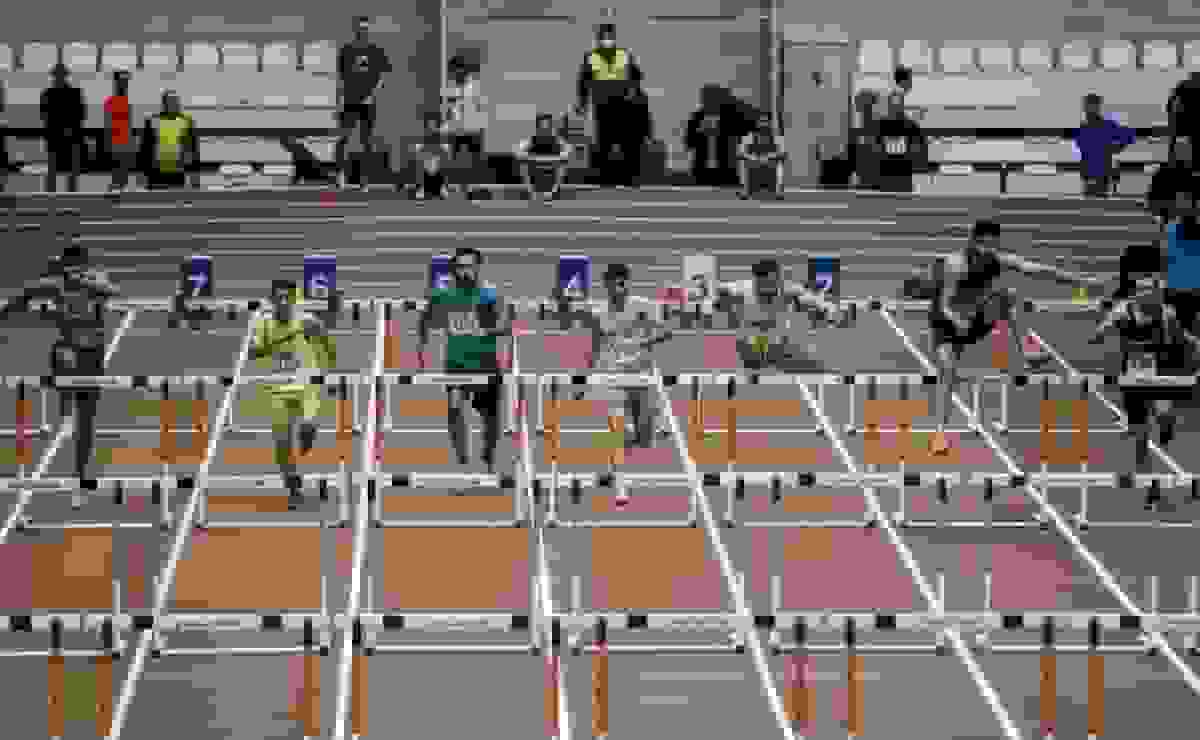 مسابقه رکوردگیری دوومیدانی داخل سالن برای انتخاب تیم ملی