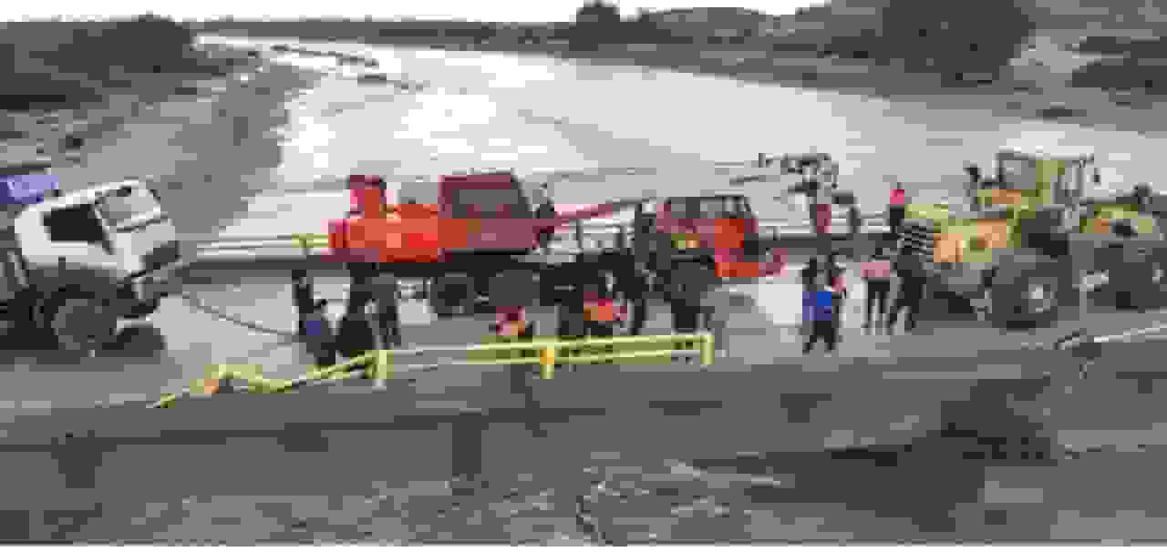 بازگشایی پل هیوه-سیریک پس از خسارت سیل