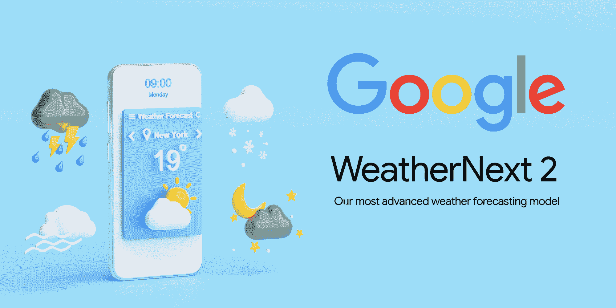 گوگل با هوش مصنوعی WeatherNext 2 آب‌وهوا را پیش‌بینی می‌کند