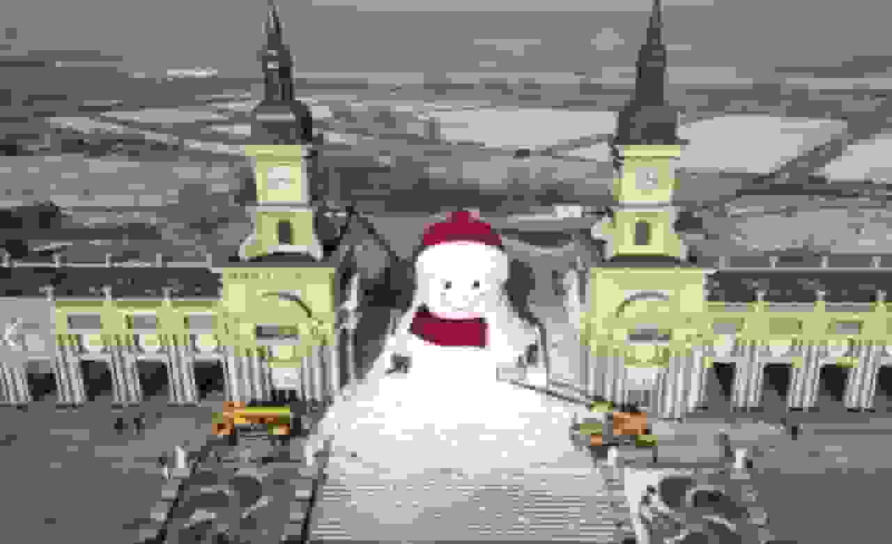 ساخت بزرگترین آدم برفی سال ۲۰۲۵ در چین با ۱۹ متر ارتفاع