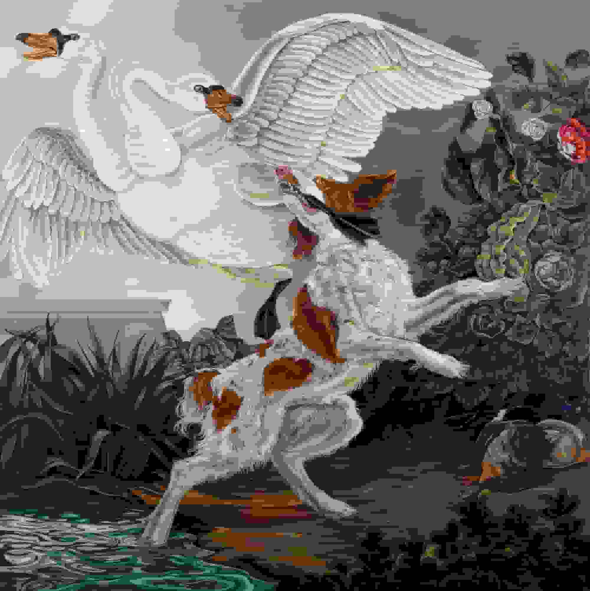 صحنه‌های اشرافی در نقاشی‌های سابرینا بوکلر به آشوب می‌گرایند