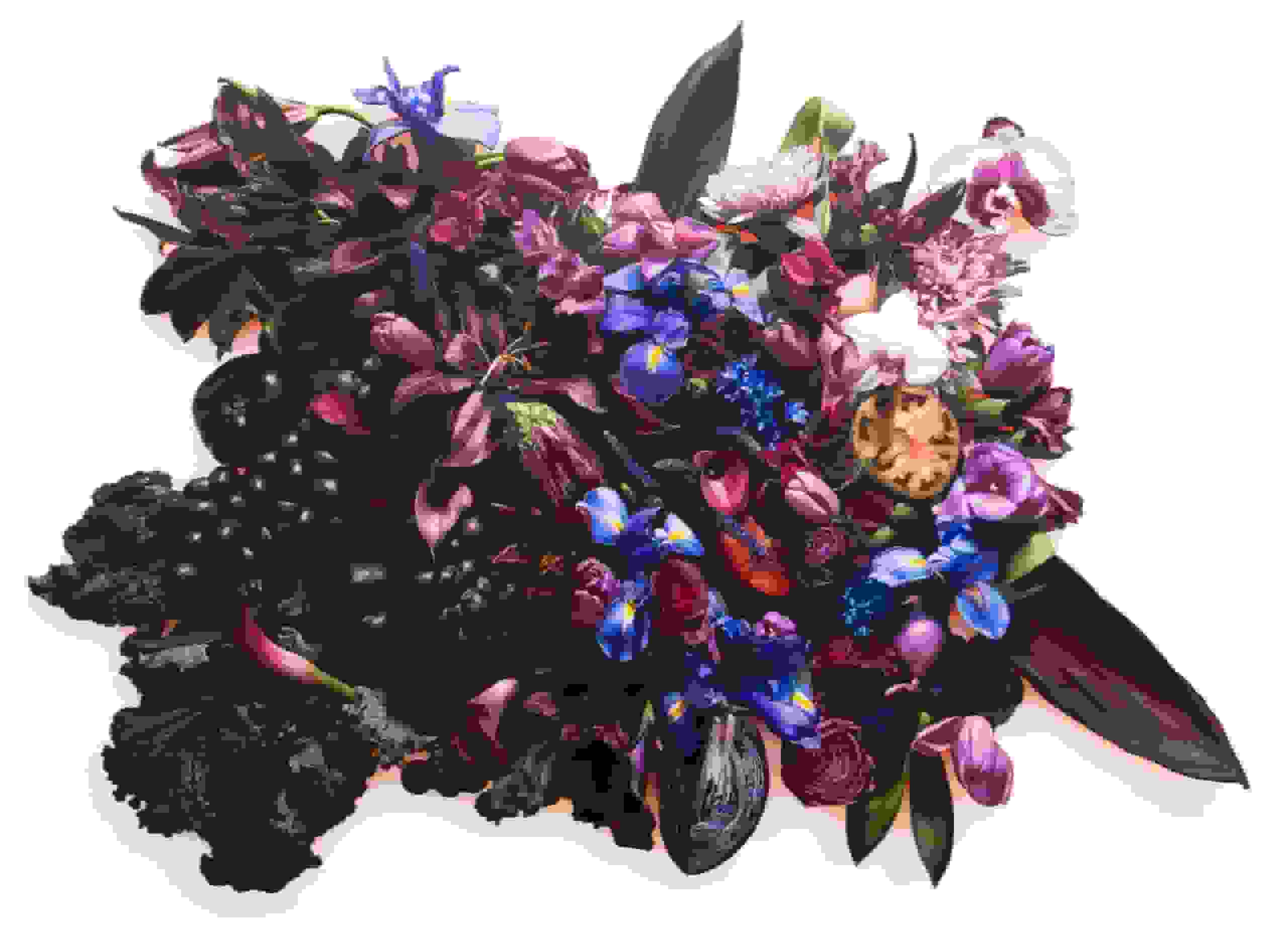 باقات پررنگ میسون پات رویکردی ابرواقع‌گرایانه به طبیعت بی‌جان دارد