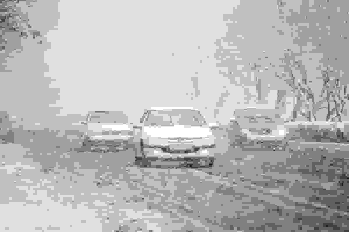 سپیدان فارس در برف پاییزی سفیدپوش شد