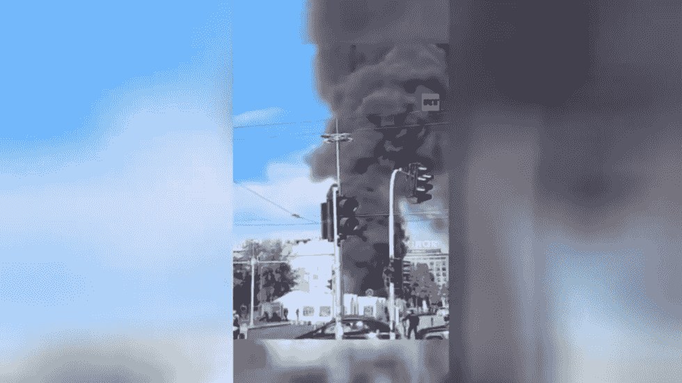 شلیک و آتشسوزی در پایتخت صربستان (ویدیو)