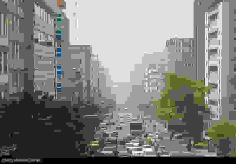 آلودگی هوای تهران در وضعیت قرمز و مرز بنفش