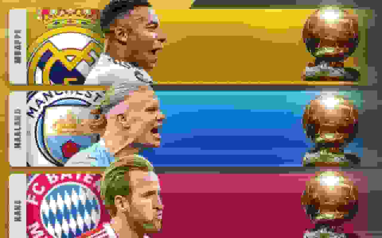 مقایسه آمار ارلینگ هالند، کیلیان امباپه و هری کین برای توپ طلای ۲۰۲۶