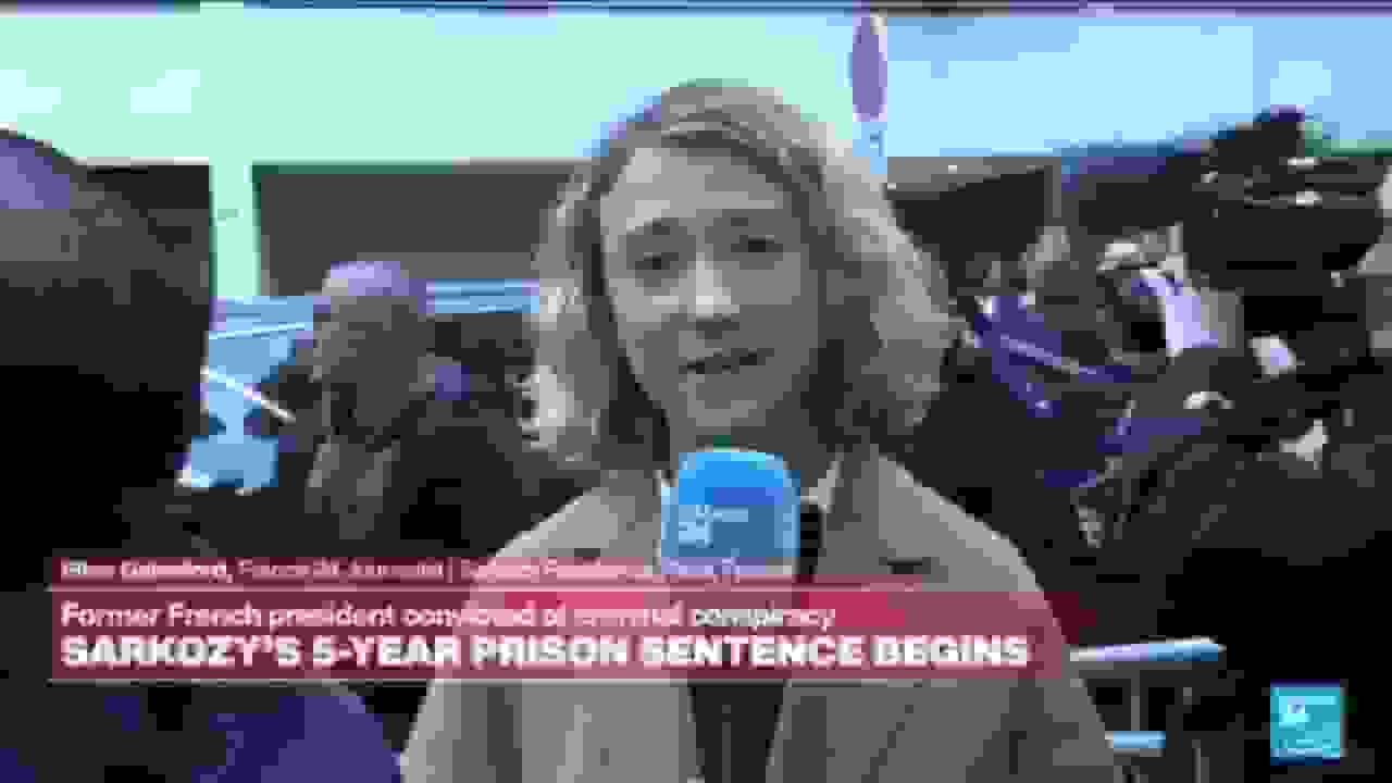 جمعآوری حامیان نیکولا سارکوزی رئیس جمهور سابق فرانسه در آستانه شروع حبس