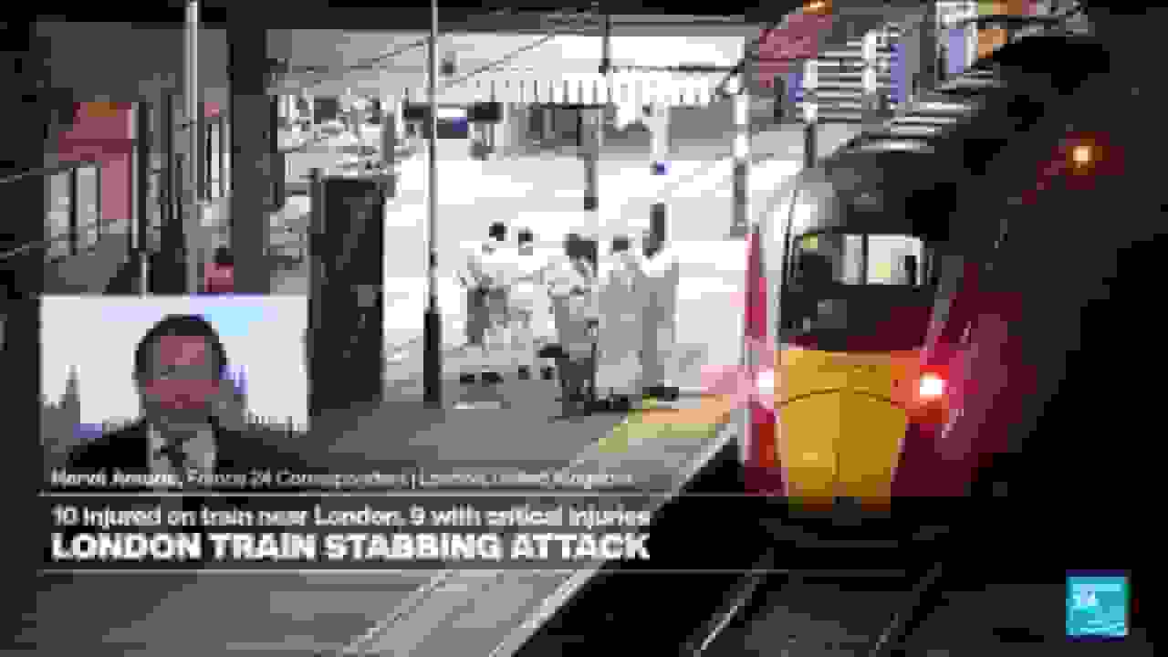 بریتانیا: دستگیری دو مظنون در حمله چاقوکشی جمعی در قطار که ۱۰ مجروح برجا گذاشت