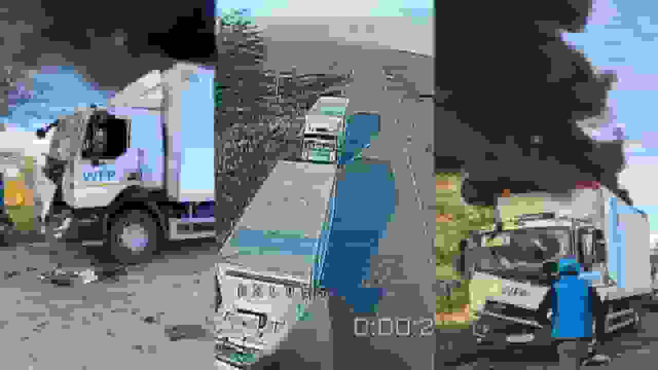 انتشار ویدیوی حمله پهپادی روسیه به کاروان سازمان ملل در اوکراین توسط وبلاگرها