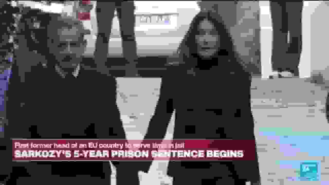 نیکولا سارکوزی در مقابل خانواده و هوادارانش راهی زندان میشود