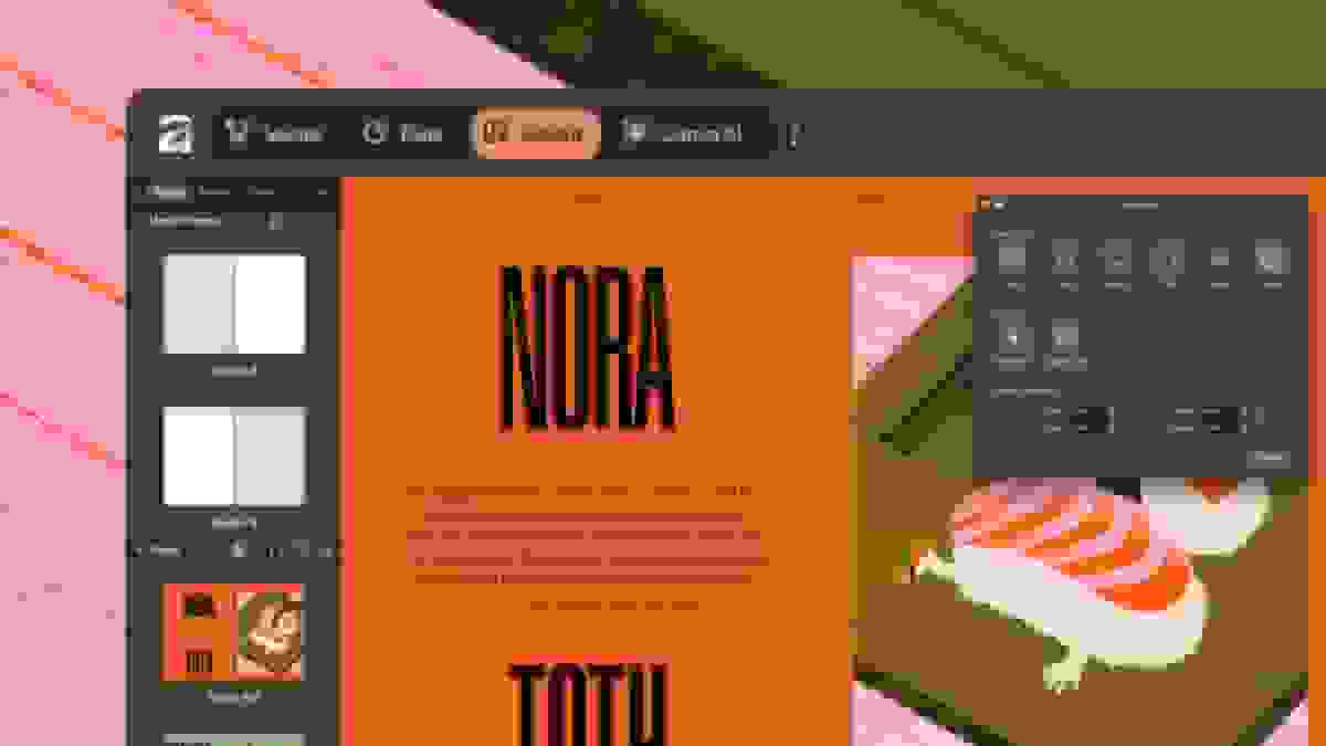 افینیتی به عنوان یک اپلیکیشن همهکاره طراحی، ویرایش عکس و لیاوت بازمیگردد