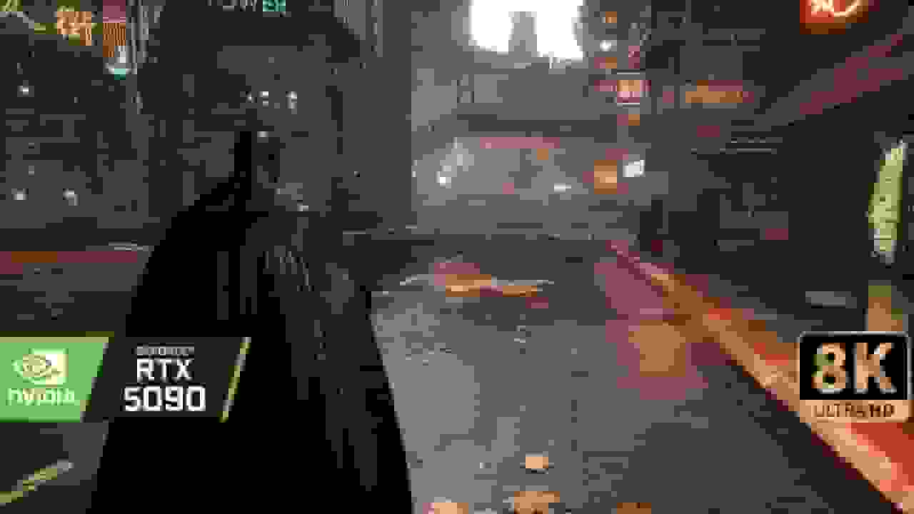 پرواز خیرهکننده بتمن در بازی Arkham Knight با کارت گرافیک RTX 5090