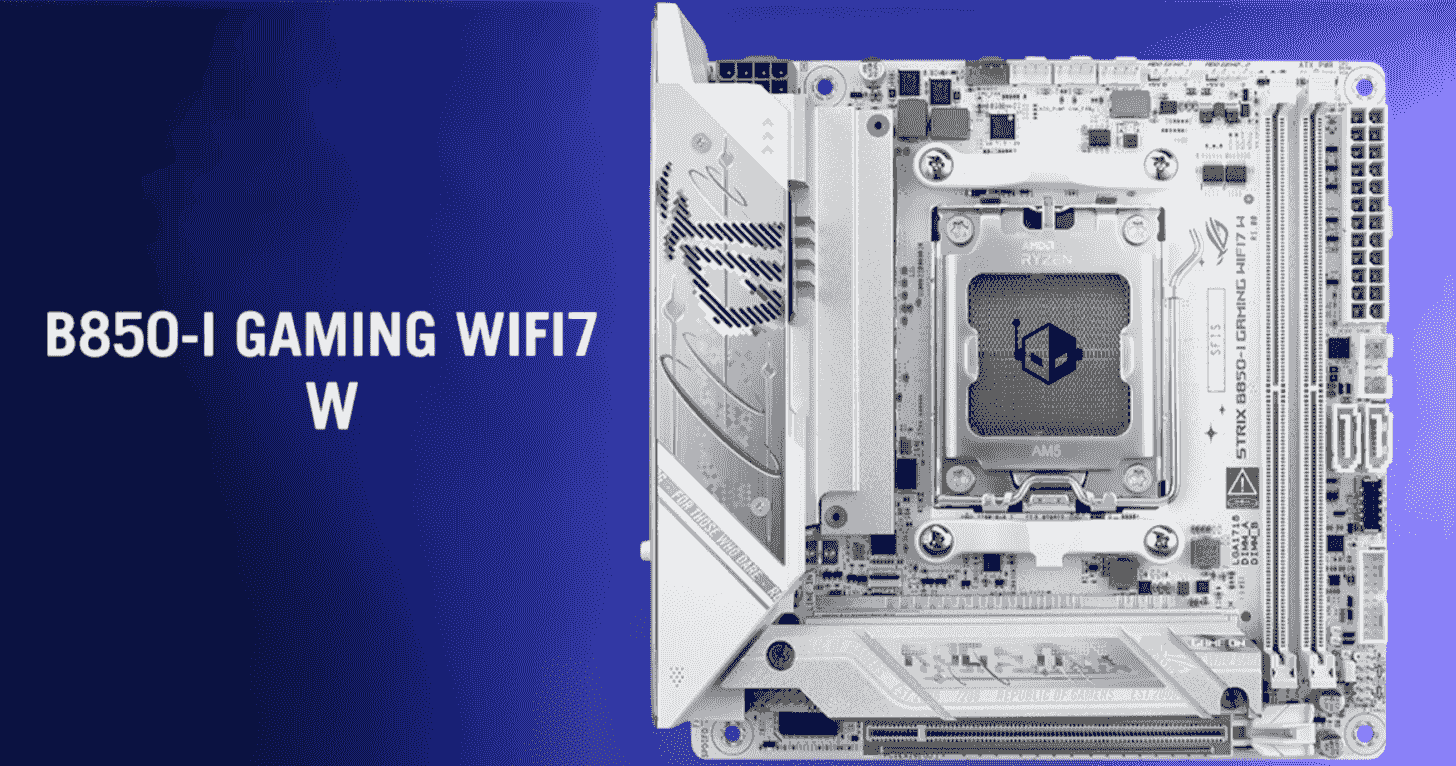 مادربرد ROG STRIX B850-I Gaming WIFI7 W با طراحی Mini-ITX