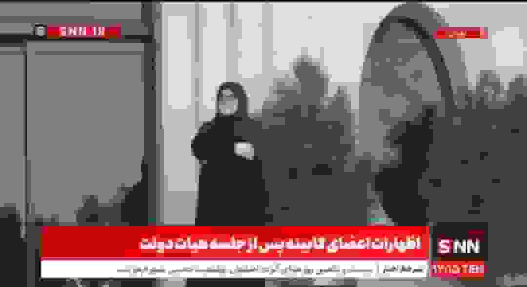 نمایی جالب از فاطمه مهاجرانی در حاشیه جلسه هیئت دولت